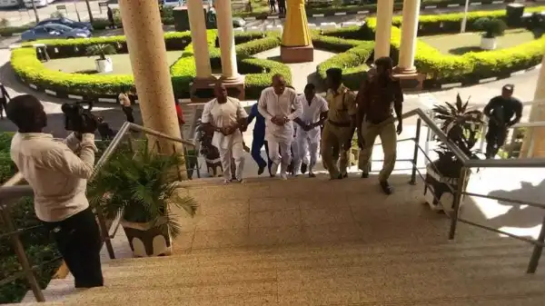 Kanu, 3 others arrive at court to hopeful to regain freedom